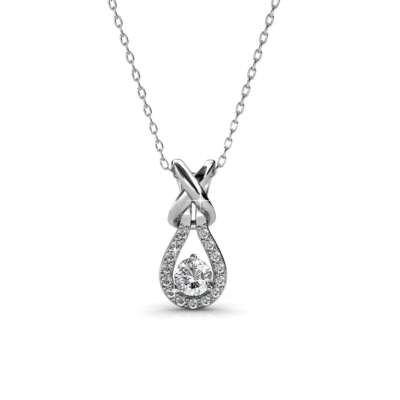 Pendentif Peace orné de cristaux swarovski
