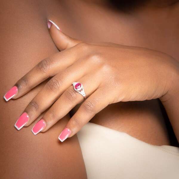 Bague Jana ajustable en argent et oxyde de zirconium – Image 3