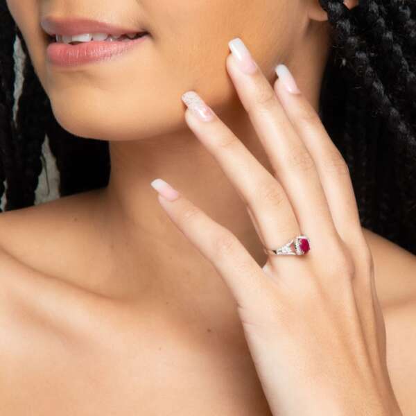 Bague Jana ajustable en argent et oxyde de zirconium – Image 4