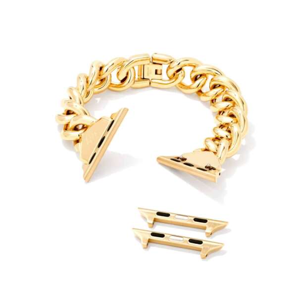 Whitley Chain Watch Band in Gold Tone Stainless Steel – Image 3