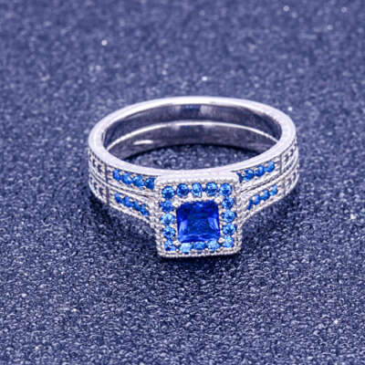 Bague Pave Bleu